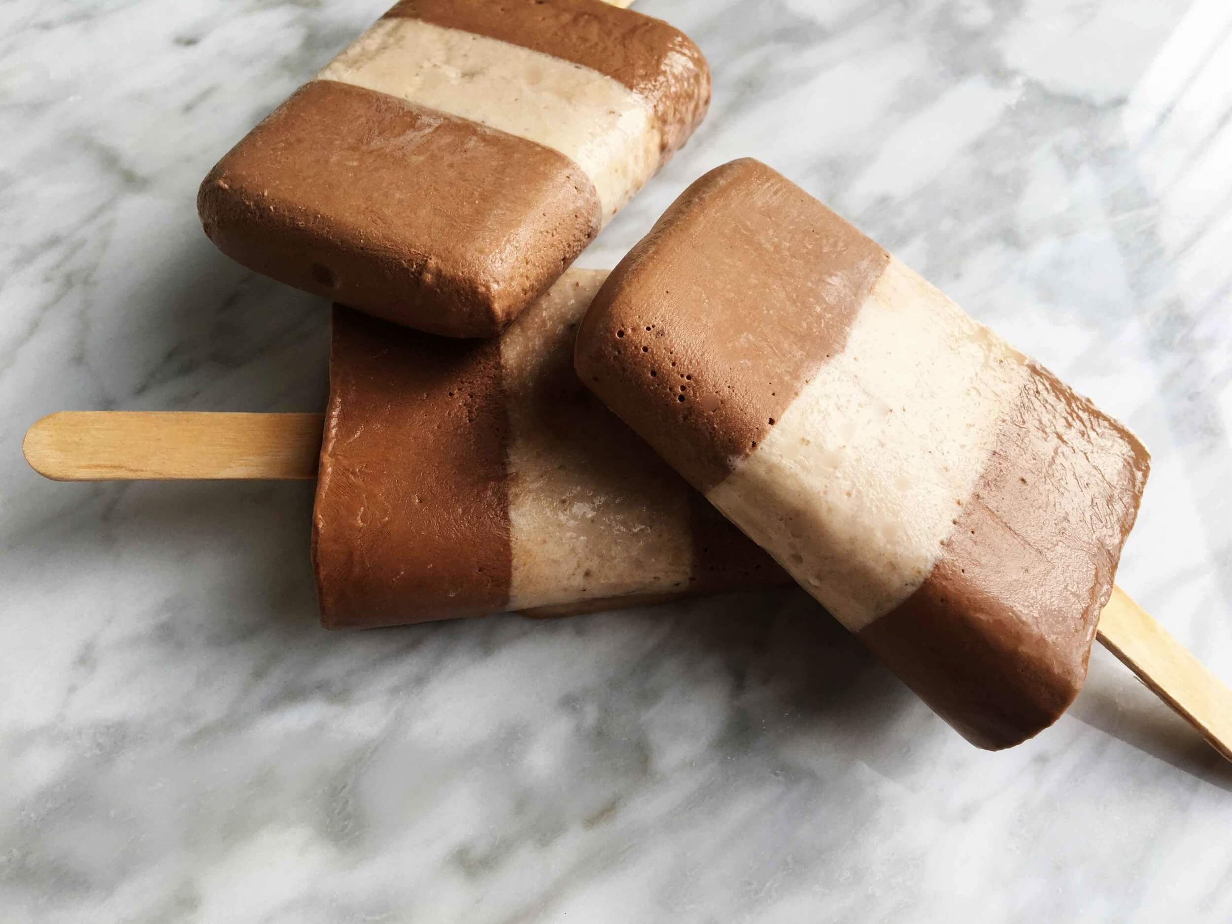 3 Ingredient Banana Fudge Popsicles